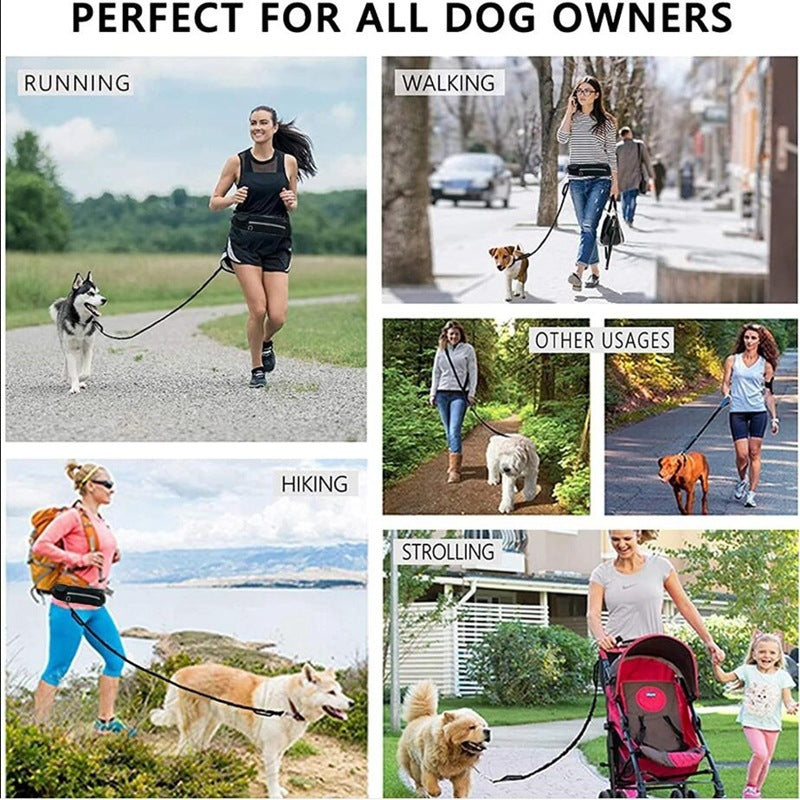 Dog Leash – Hands-Free Bungee with Storage