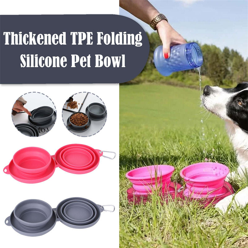 Pet Bowls – Foldable Double Rubber Feeder