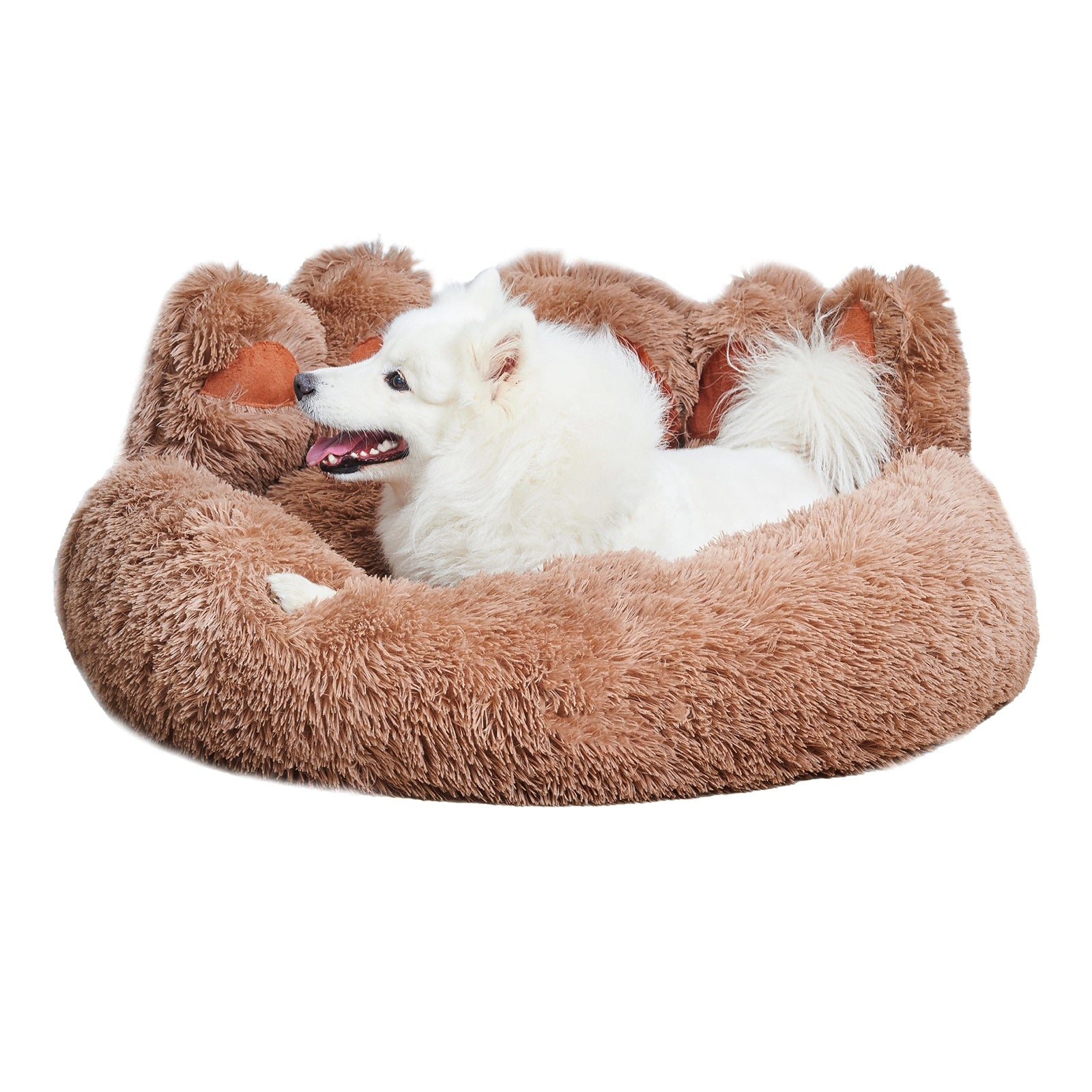 Dog Bed – Cozy Bear Paw Plush Bed