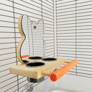 Parrot Puzzle Toy – Claw Stand & Food Cup