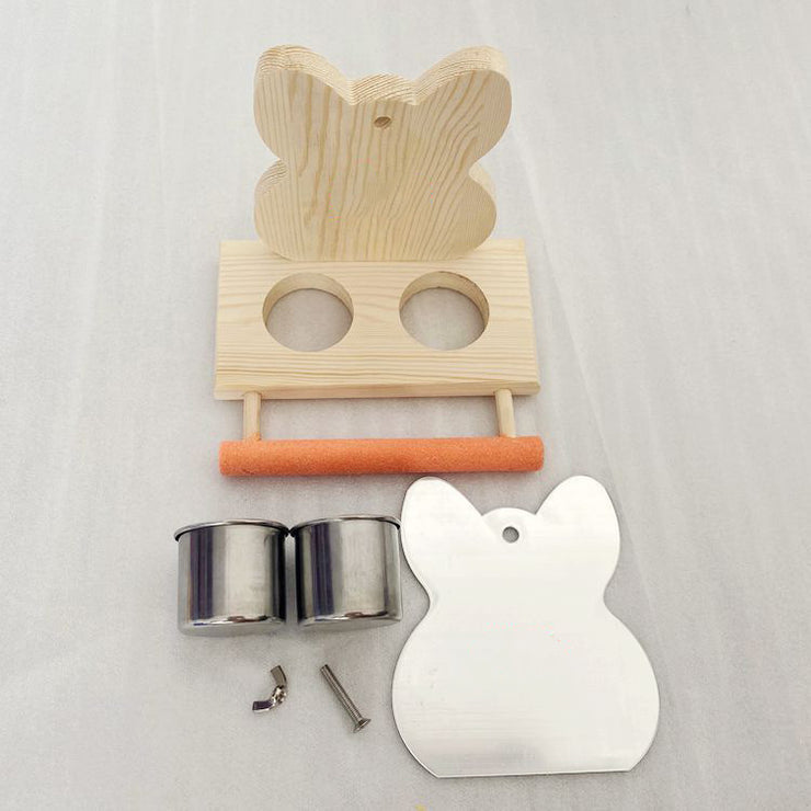 Parrot Puzzle Toy – Claw Stand & Food Cup