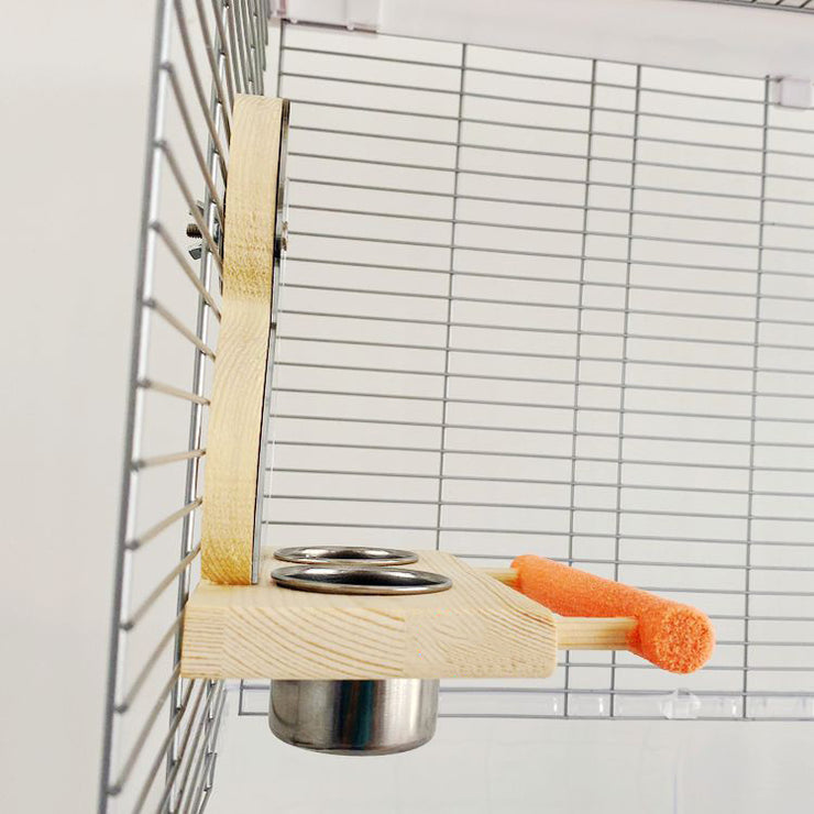 Parrot Puzzle Toy – Claw Stand & Food Cup
