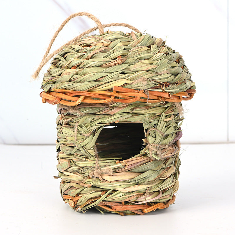 Handwoven Straw Bird Nest – Creative Cage