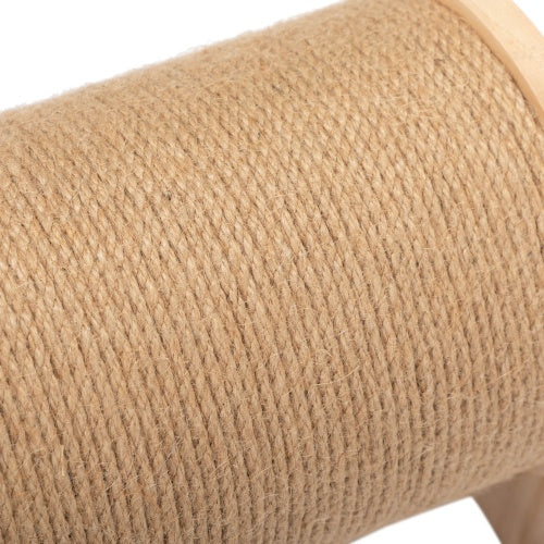 Wooden Cat Scratch Post – Rotating Toy with Bell