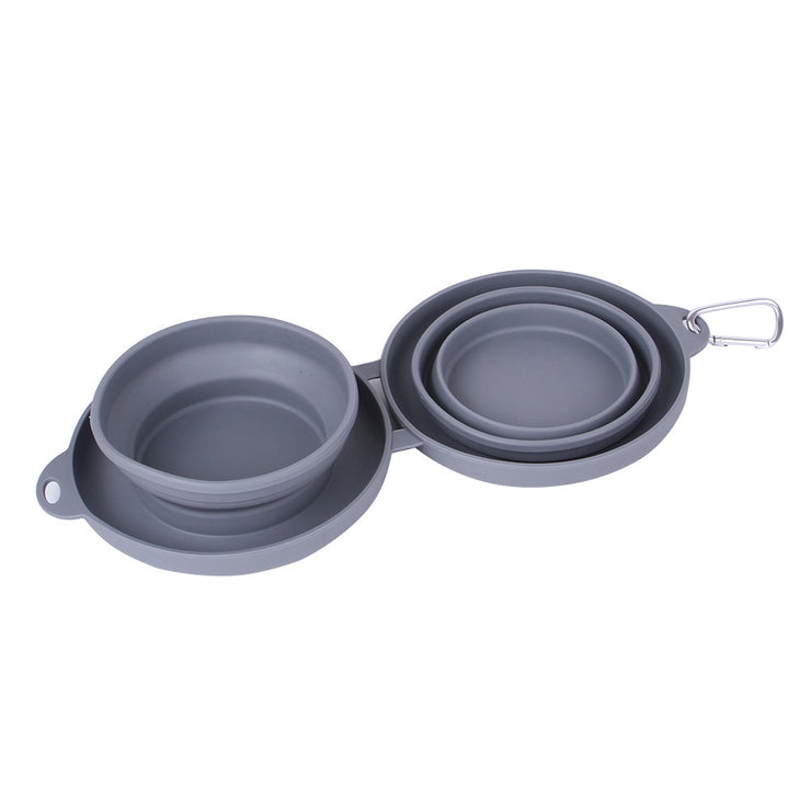 Pet Bowls – Foldable Double Rubber Feeder