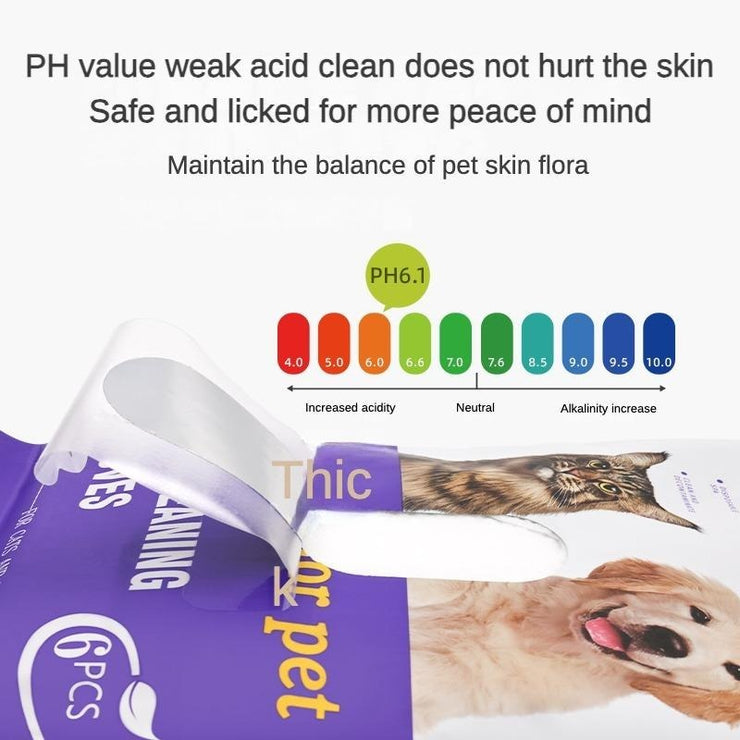 PET Cleaning  Deodorizing Bathing Wipes ForDogs And Cats, Nourish Fur Coconut OilGrooming Wipes For Dogs, Pet Cleaning GlovesWipes For Daily Care And Traveling.Hypoallergenic