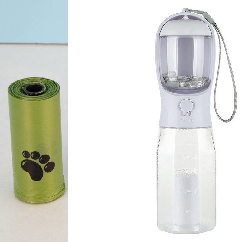 Pet Bottle – 3-in-1 Water, Food & Poop Dispenser