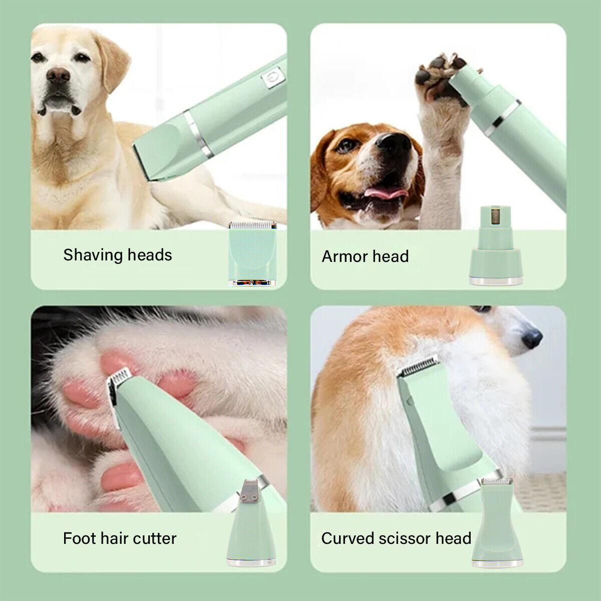 4X Pet Clippers – Cordless Grooming Trimmer Kit