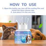 Pet Cat & Dog Deodorant Gel, Cattery Cattery Clean Smell Air Refreshing Deodorant Gel