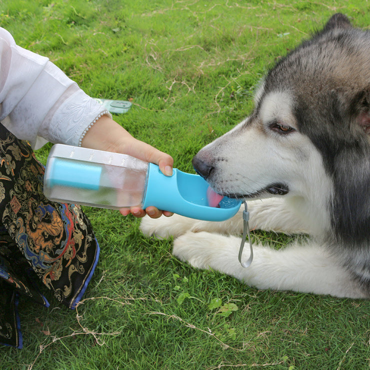 Pet Bottle – 3-in-1 Water, Food & Poop Dispenser