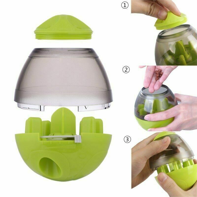 Dog Food Tumbler – Feeder Dispenser Bowl