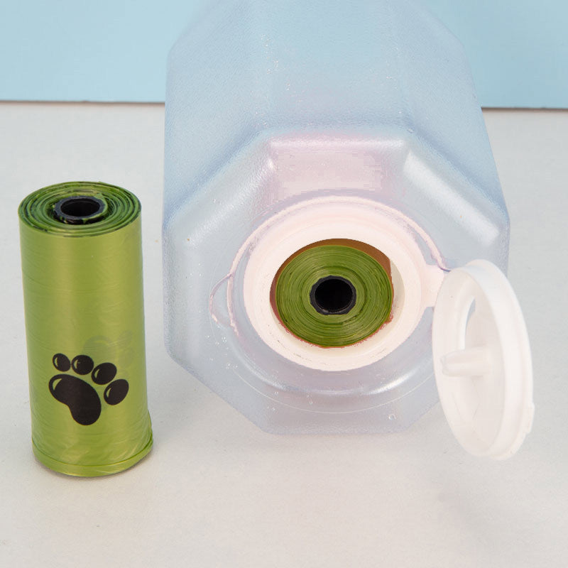 Pet Bottle – 3-in-1 Water, Food & Poop Dispenser