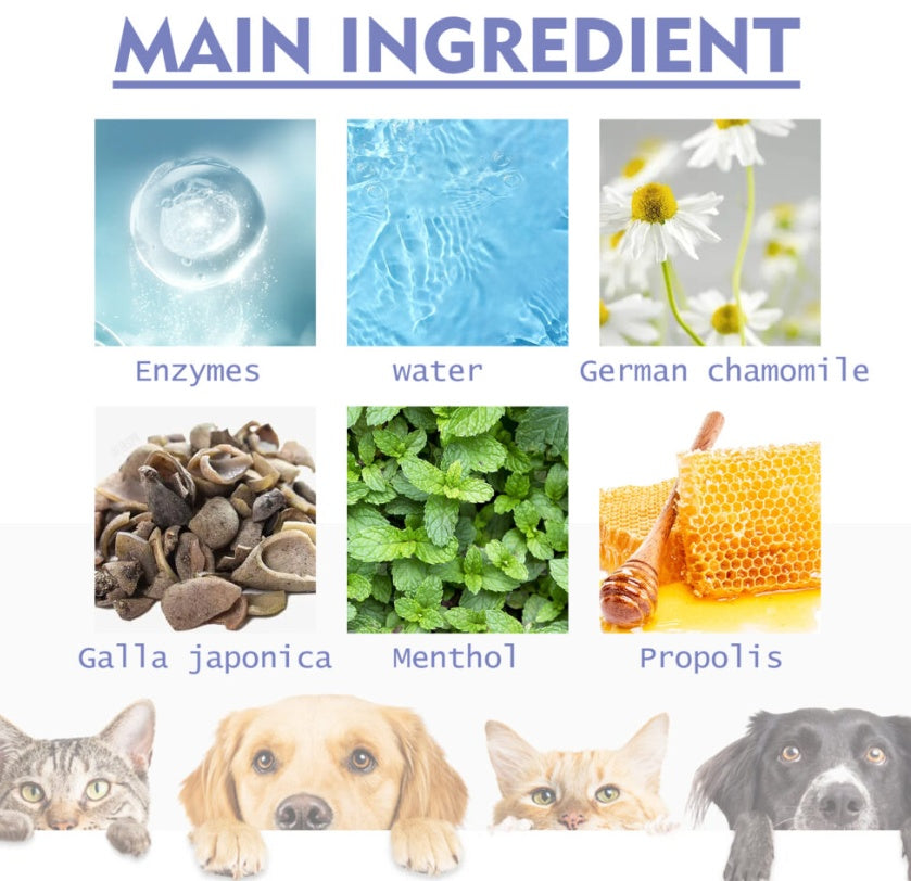 Dental Cleaning Spray For Cats And Dogs, Stain Removal, Fresh Breath Pet Oral Care Spray