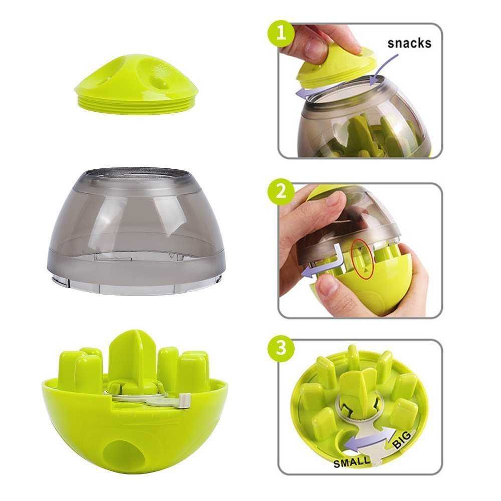 Dog Food Tumbler – Feeder Dispenser Bowl