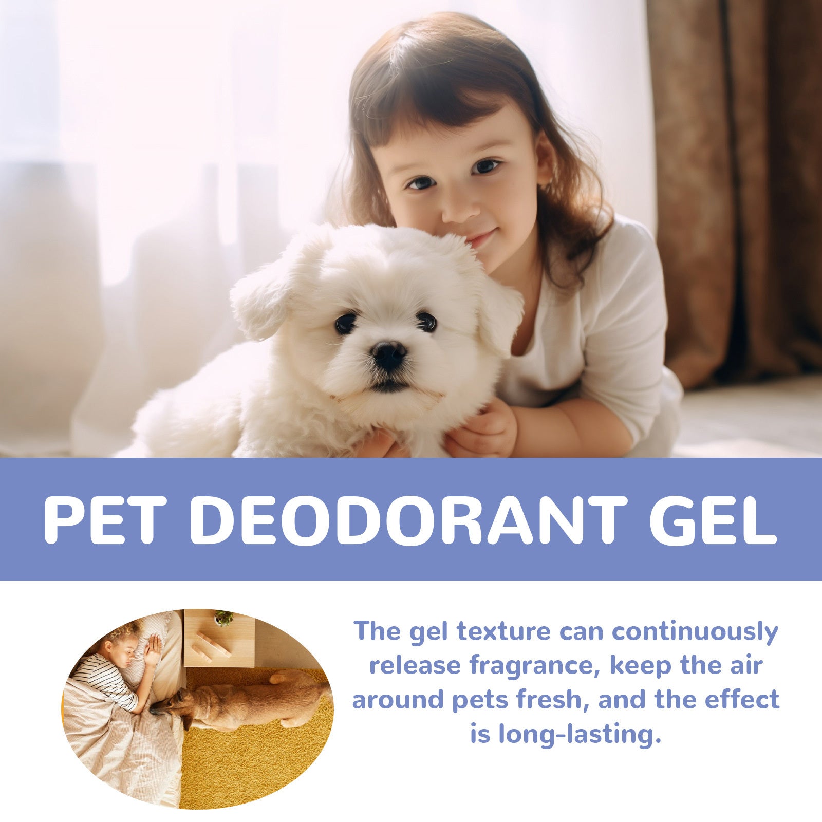 Pet Cat & Dog Deodorant Gel, Cattery Cattery Clean Smell Air Refreshing Deodorant Gel