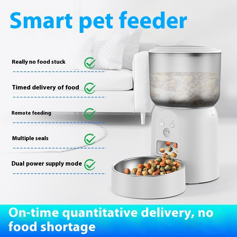 PET Intelligence Automatic Pet Feeder Monitoring Timing Moisture-proof