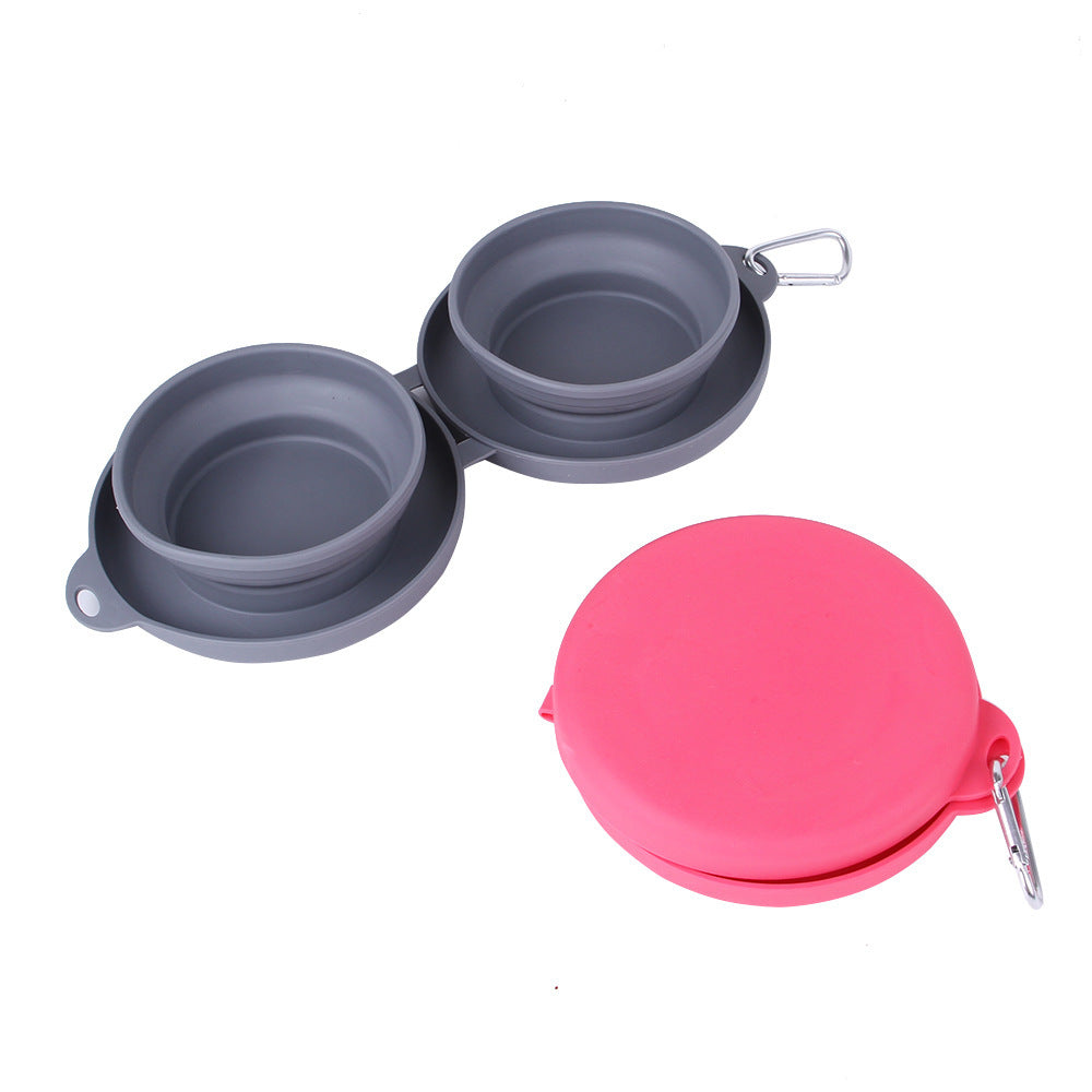 Pet Bowls – Foldable Double Rubber Feeder
