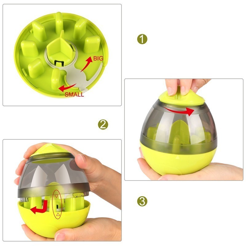 Dog Food Tumbler – Feeder Dispenser Bowl