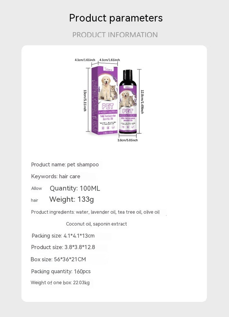 Pet Shampoo Pet Bath Relieve Skin Itching Hair Soft Non-knotted Shampoo