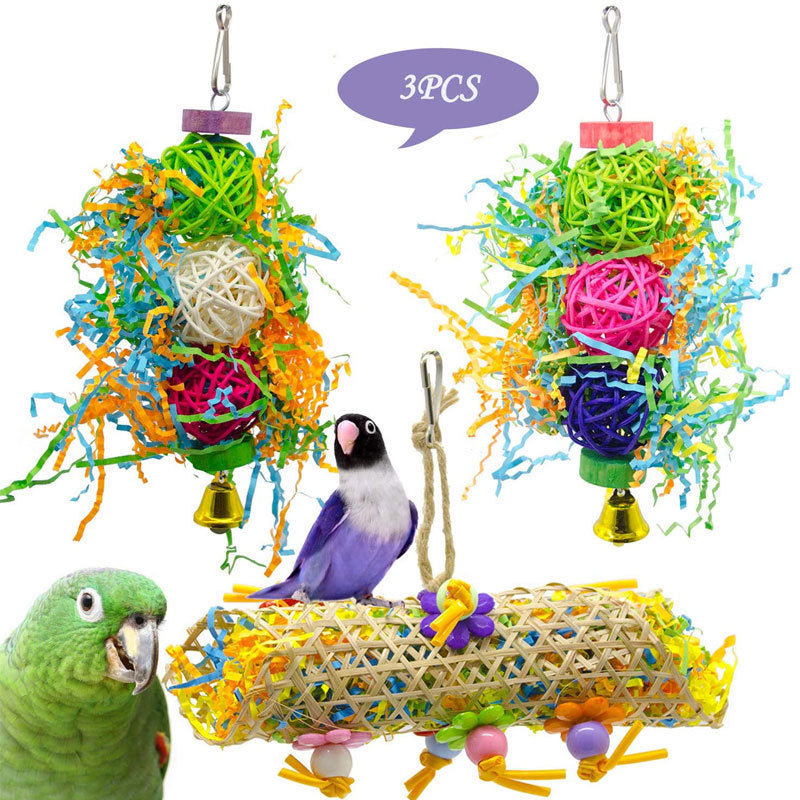 Bird Toy Set – Parrot Gnawing Supplies