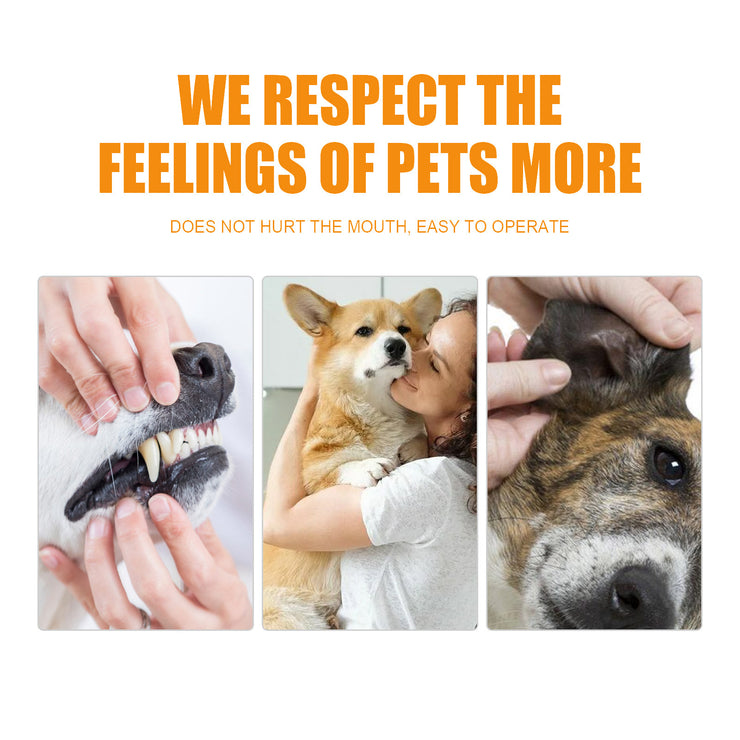 Pet Tooth Wipes, Finger Gloves, Dog And Cat Teeth To Clean Tartar And Fresh Breath