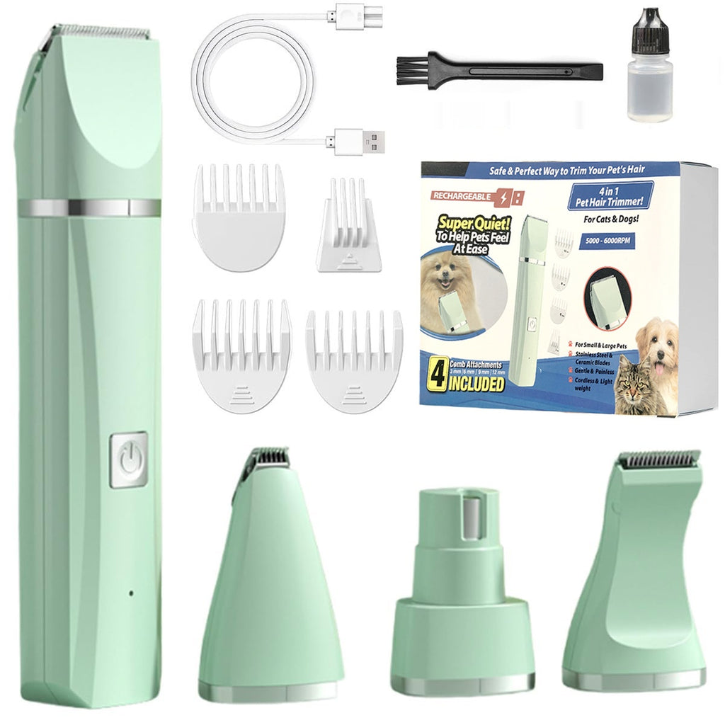 4X Pet Clippers – Cordless Grooming Trimmer Kit