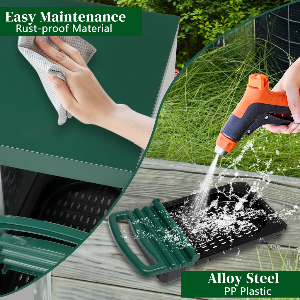 Pitched Roof House Iron-plastic Chicken Feeding