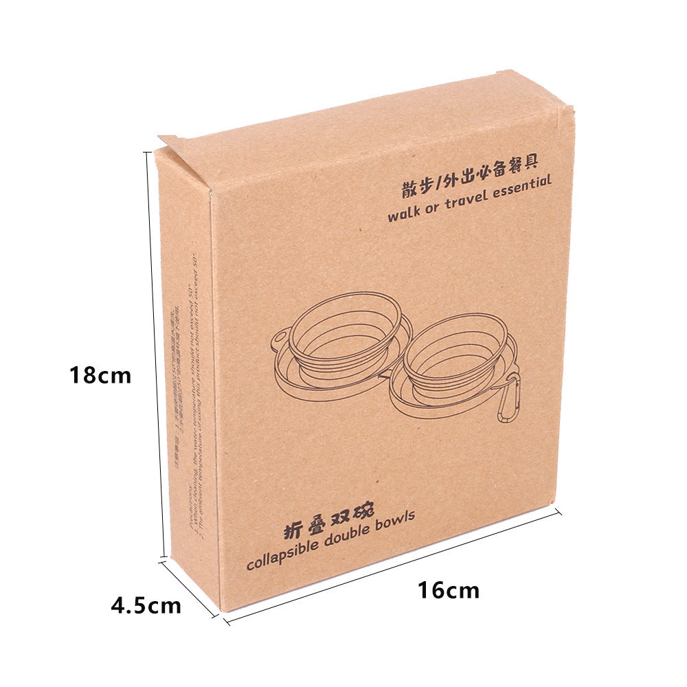 Pet Bowls – Foldable Double Rubber Feeder