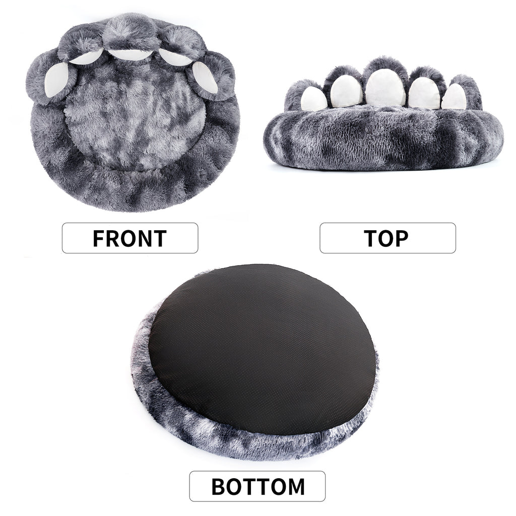 Dog Bed – Cozy Bear Paw Plush Bed
