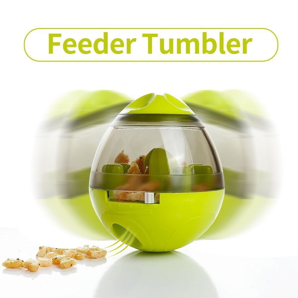 Dog Food Tumbler – Feeder Dispenser Bowl