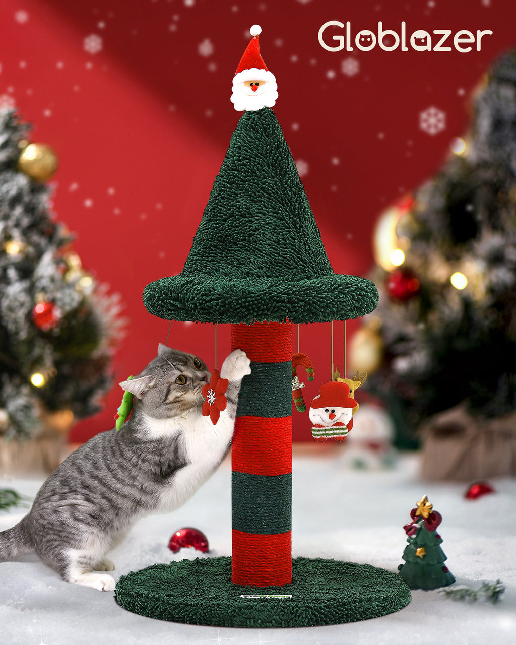31 Inch Christmas Style Cat Scratch Post