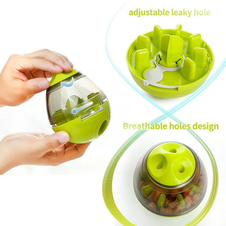 Dog Food Tumbler – Feeder Dispenser Bowl