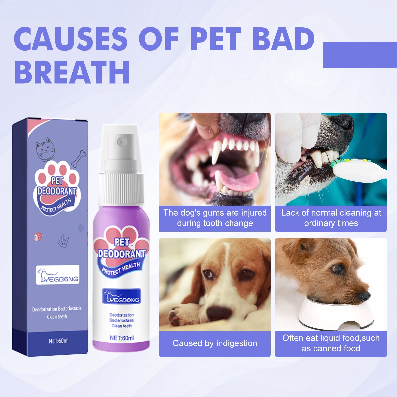 Dog & Cat Deodorant Spray – Breath Freshener