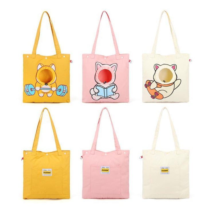 Pet Carrier – Canvas Shoulder Tote Bag