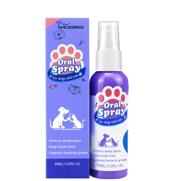 Dental Cleaning Spray For Cats And Dogs, Stain Removal, Fresh Breath Pet Oral Care Spray