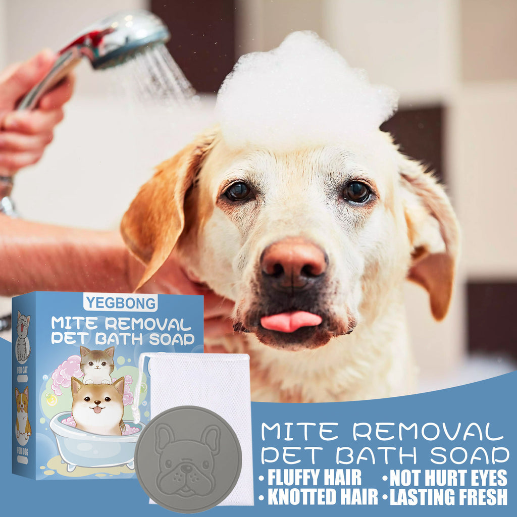 Pet Anti-mite Bath Soap, Dog And Cat Antibacterial Body Deodorant, Clean Bath Products