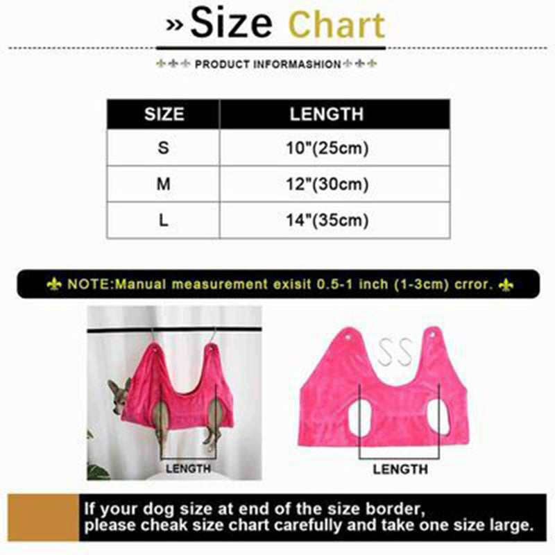 Pet Grooming Hammock – Breathable Restraint Bag