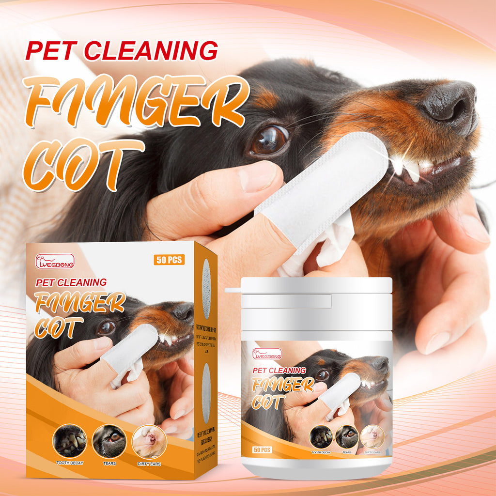 Pet Tooth Wipes, Finger Gloves, Dog And Cat Teeth To Clean Tartar And Fresh Breath