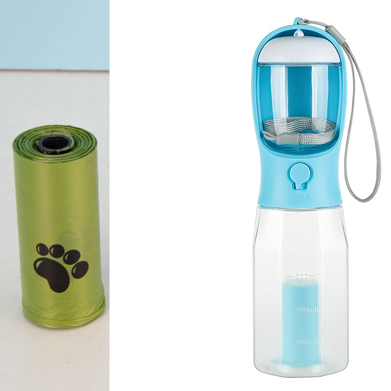 Pet Bottle – 3-in-1 Water, Food & Poop Dispenser