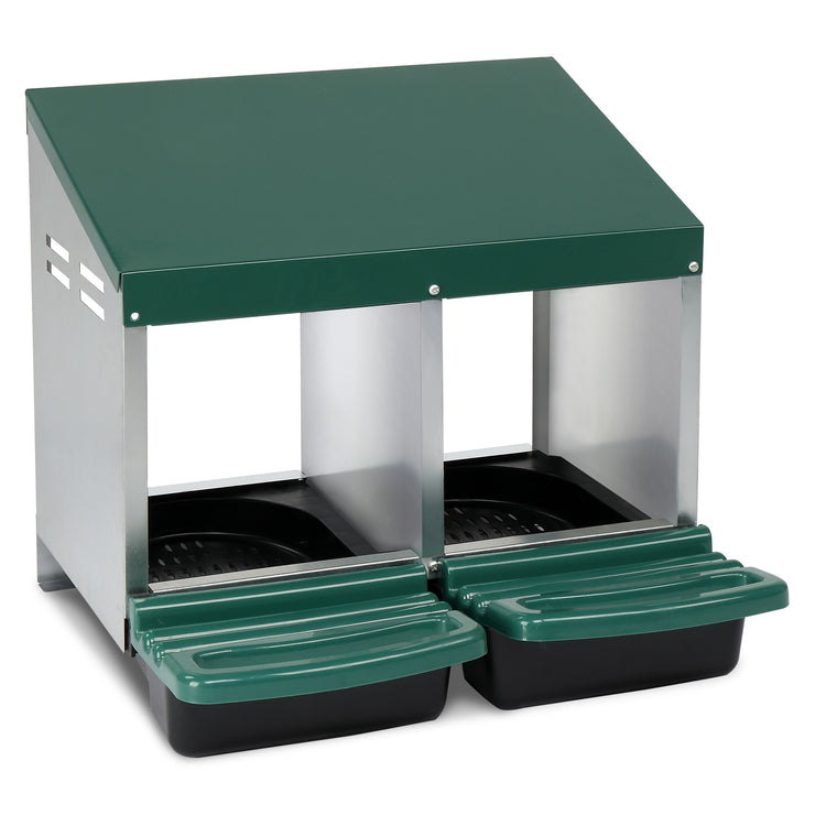 Pitched Roof House Iron-plastic Chicken Feeding