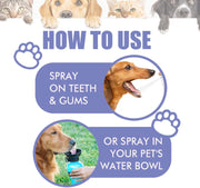 Dental Cleaning Spray For Cats And Dogs, Stain Removal, Fresh Breath Pet Oral Care Spray