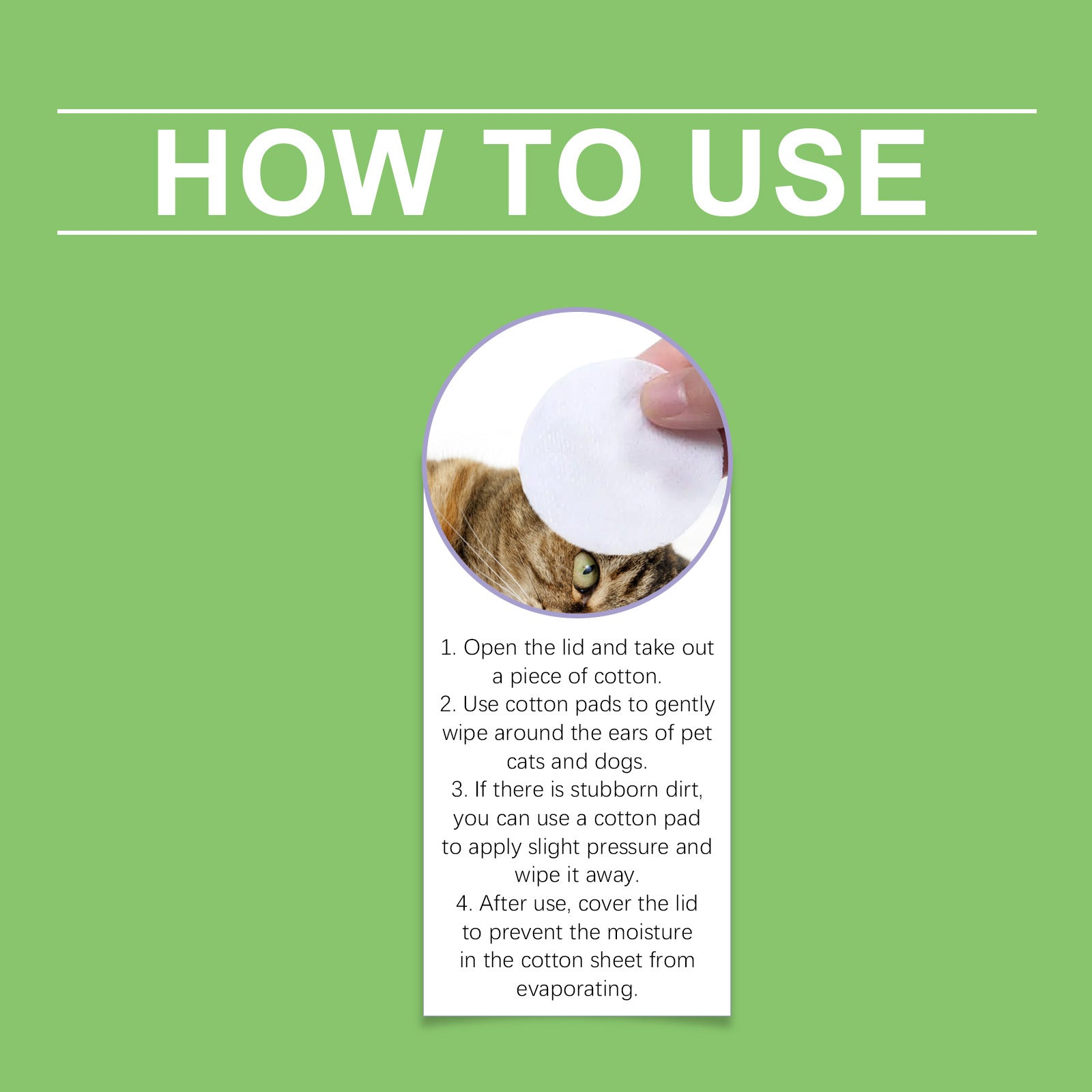 Ear Pads For Cats And Dogs Relieve Discomfort In The Pet Ear Canal And Clean Earwax