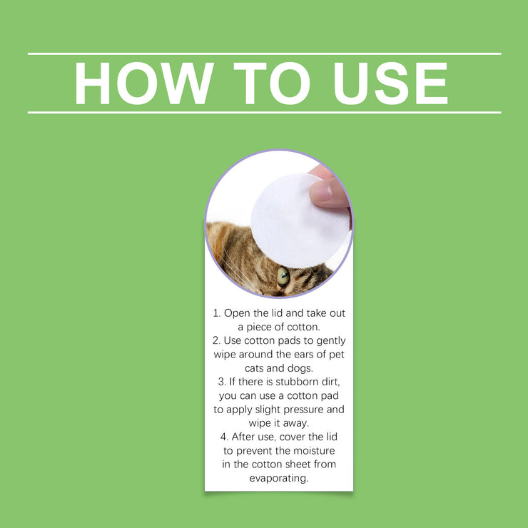 Ear Pads For Cats And Dogs Relieve Discomfort In The Pet Ear Canal And Clean Earwax