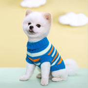 Pet Sweater – Striped Floral Knitted Wool