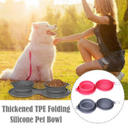 Pet Bowls – Foldable Double Rubber Feeder