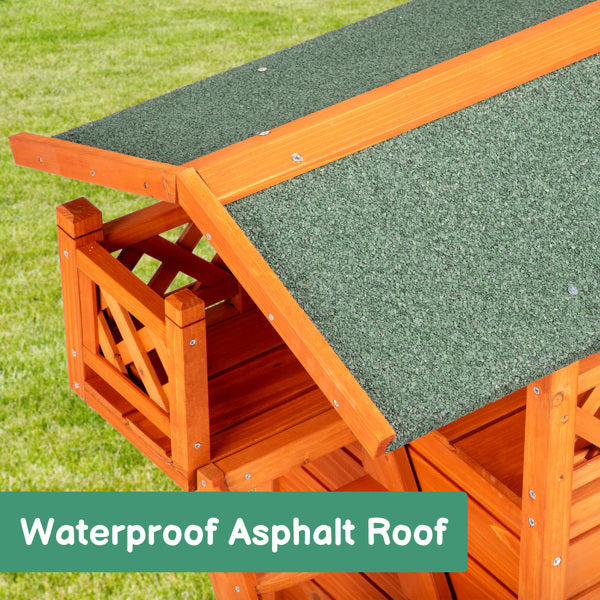 2-layer Fence, Green Asphalt Roof, Cat House